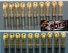 10 unids conexión de cobre de cobre Chuck para Dremel taladro portabrocas ( 0.8 – 3.2 MM envío gratis
