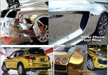 200mmX1520mm Chrome Silver Mirror Vinyl with Bubble Free Air Release DIY Wrap Sheet Film Car Sticker
