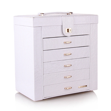 Extra Large Jewelry Box Armoire Faux Leather