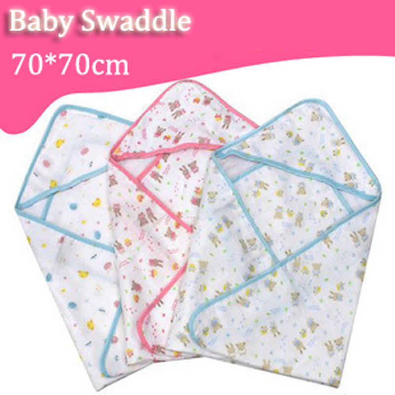 New Design Baby 70*70 Swaddle Wrap Soft Envelope Newborn Baby Blanket Swaddle Carters Cotton Gauze Sleeping Bag Infant Bedding