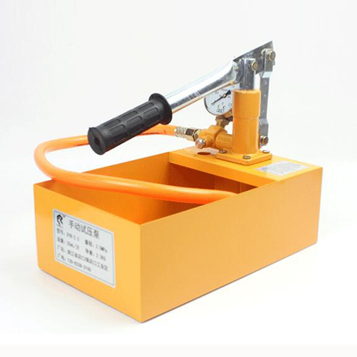 Bomba de prueba de presión de agua, bomba hidráulica de 2.5mpa/25kg