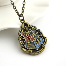 Movie Jewelry Hogwarts Gryffindor Hufflepuff Free Shipping Slytherin Ravenclaw School Hot Sale Crest Necklace Pendants Jewelry