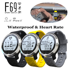 IP68 Waterproof Smart Watch with Heart Rate Monitor F69 Swimming Sports Smartwach Bluetooth Wristband Health Tracker Bracelet