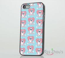 Pugs Kisses Dog Funny Heart back skins mobile cellphone cases for iphone 4/4s 5/5s 5c SE 6/6s plus ipod touch 4/5/6
