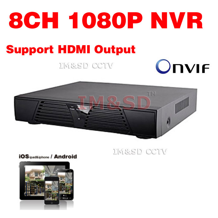 full hd 8CH 1080P nvr for ip camera H.264 Onvif 2.0 Network video recorder cheapest 8CH 1080P nvr for ip camera