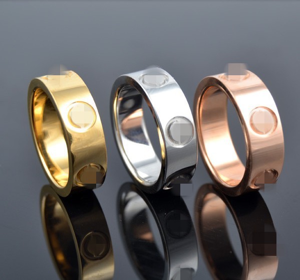 Famous Brand wedding jewelry forever 6mm screw gold love rings for men women 18K Gold filled