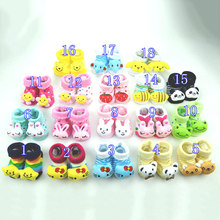 Newborn 0-18Month Cotton Lovely Animal Socks 18 Styles Cartoon Slipper Cute Anti Slip Cotton Toddler Socks Shoes