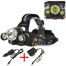 Hot Cree XML T6 LED 5000LM 4 Modes Waterproof Rechargeable Led Headlight Headlamp Hiking Free Shipping Light+ Charger