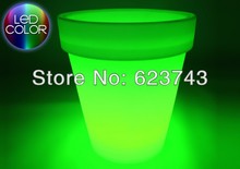 
Free Shipping Glowing lighting LED flower pot RGB led flower pot led round vase LED beer