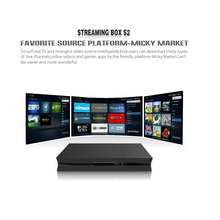 2pcs Streaming IPTV Box DVB-S2+T2/C Tuner Quad Core Cpu Micky Market App Store Support 10 Server Via Stalker Portal Middleware