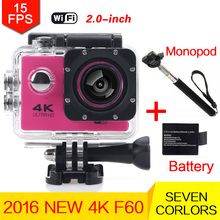 gopro hero 3 New F60 Like Eken H9 Action Camera Ultra HD 4K WiFi 170 Degree Video 30M Diving Underwater Sports Camera HD 1080p