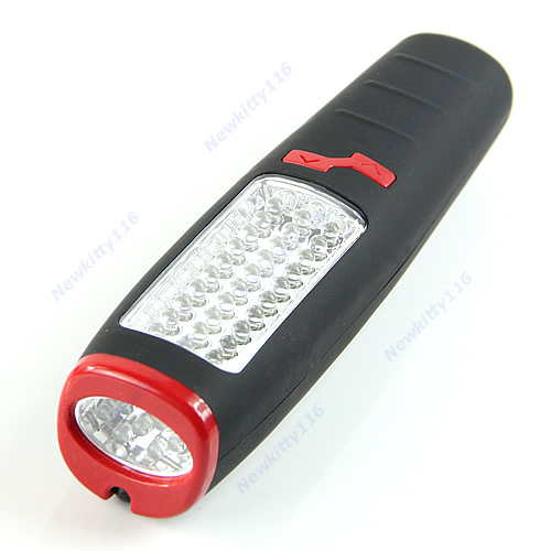 37 LED Flashlight Work light Camping Outdoor Lamp With Built-in Magnet and Hook