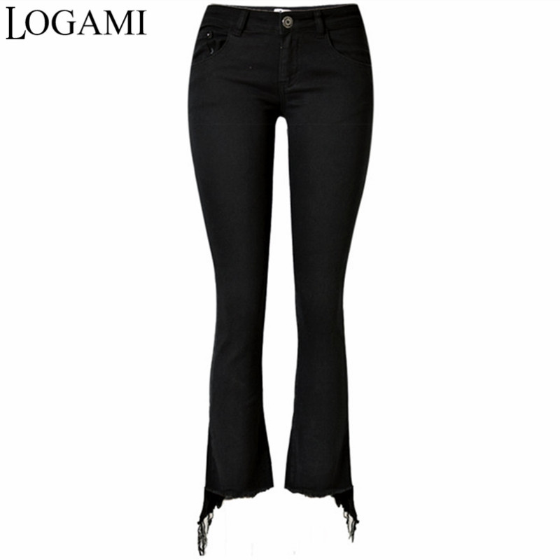 bell bottom jeans black colour