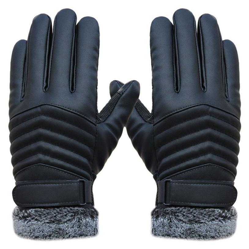 Delicate Men Winter Gloves Men's Leather Gloves driving glove Slip Men Thermal Winter Sports