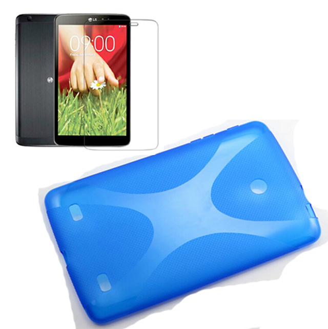 1x Clear Screen Protector, Ultra X Line Soft Silicon Rubber   Shell    LG GPad G Pad Tablet 7.0 V400 V410 7