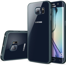 S6 S6 Edge Luxury Dual Hybrid Metal Aluminum Frame Clear Acrylic Back Case For Samsung Galaxy