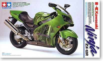 Tamiya 1:12 kawasaki motorcycle model ZX - 12 r motorcycle (transparent shell special edition), 14084