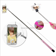 Wired Selfie Stick Monopod Extendable Handheld Built in Shutter Audio Cable camera Monopod tripod For Iphone