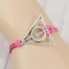 New Harry Potter Charm Bracelet New 2014 Hand woven 16 Colors Antique Silver Pendant Wax Rope