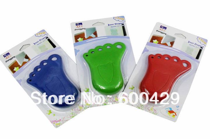 24pcs/lot Cute Foot Shape Finger Safety Door Stopper Protector Free Shipping
