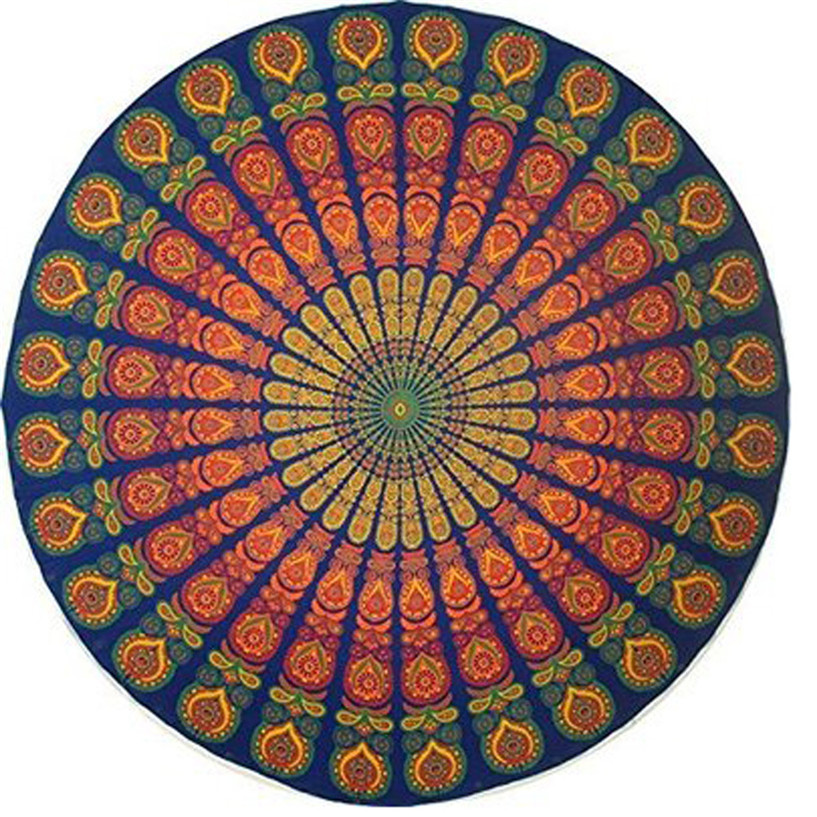 Fabulous Round Beach Pool Home Shower Towel Blanket Table Cloth Yoga Mat J14