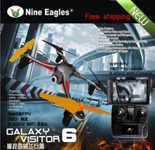 2015 hot sale Nine Eagles Visitor 6 F15 2.4G FPV WIFI 1.0MP HD Camera 360 Flip 4 Axis 4CH UAV RTF Quadcopter Drone helicopter