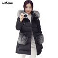 MOGE women winter jacket black women winter coat fashion thick leather female overcoat abrigos mujer invierno