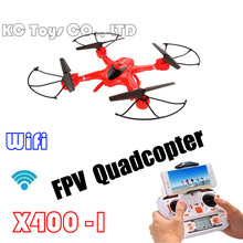 Free shipping X400-1 RC Helicopter 6 Axis GYRO Drone RC Quadcopter can add HD FPV Camera C4005 (Red)