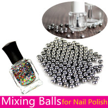 20pcs/100pcs Nail Polish Mixing Balls Nail Art Tool Stainless Steel Beads for Glitter Polish 5mm # 15225