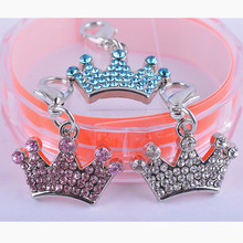 Personalized Rhinestone Crown Dog Accessories Design Tag Collar Charm Pet Products For Animals