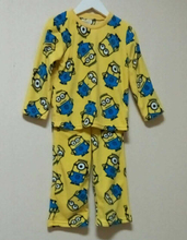 New 2015 Winter Children boy Pajamas Sets despicable me Fleece Kid Sleepwear Clothing Set High Quality Baby pjs girl nightwear