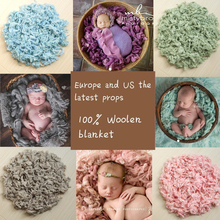 100% Pure Wool Filler Cushion Blanket Newborn Photography Background Props Studio Photos Aided Modeling Filler Basket Stuffer