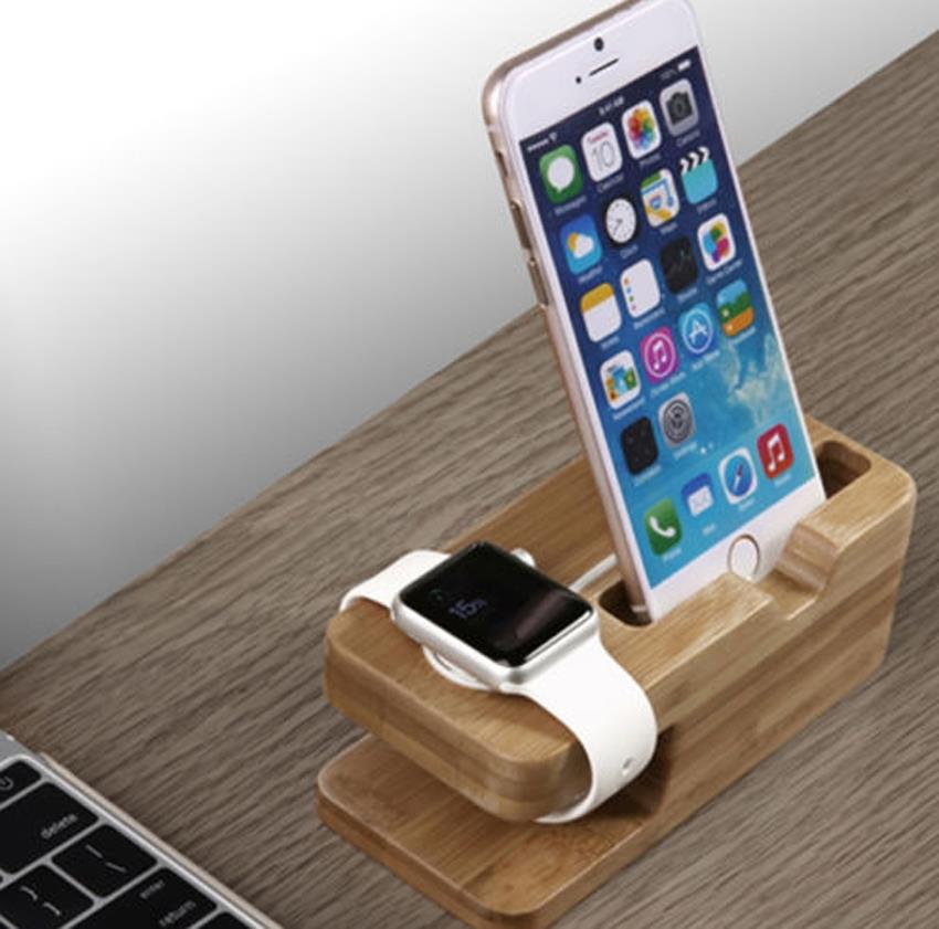 2016 New Bamboo Original Stand Charging Dock Station Bracket Accessories iPhone 4 4s 5 5s 5c