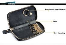 Candy Color Men Pu Leather Key Bag Handy Mini Coin Wallets Cover Holder Women Housekeeper Electronic