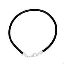 Cowhide Leather European Style Bracelets Lobster Clasp Silver Plated Black 21cm(8 2/8″) long,20 PCs 2015 new