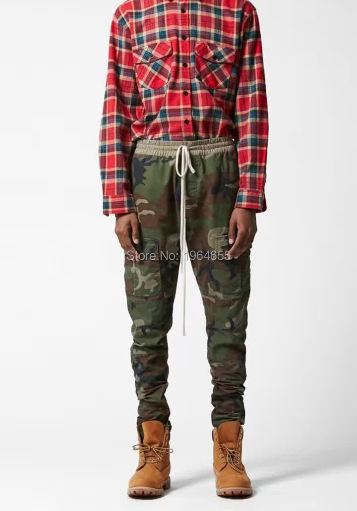 camo joggers with zippers