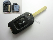 5PCS/LOT 2 BUTTONS FOLDING FLIP REMOTE KEY SHELL CASE FOR 2014 HONDA CRIDER JADE FOB COVER