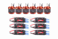 Freeshipping 6 PCS Simon K 20A Brushless ESC Quadcopter & 6 PCS 2212 1450KV Motor For DJI Phantom Quadcopter