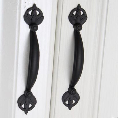 96mm kichen cabinet handle pull black dresser cupboard wardrobe drawer knob handle 3.8