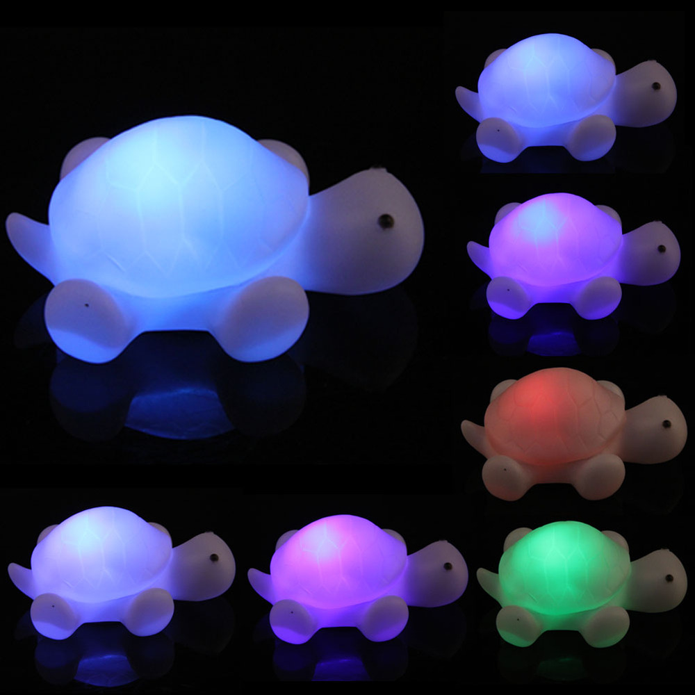 Hot Sale 7 Changing Colors Night light Lamp New Turtle LED Party Bedroom Christmas Decoration Free Shipping E5M1