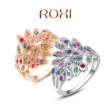ROXI phoenix rings,rose gold plated top quality make with genuine Austrian crystals, 100% hand made fashion jewelry,2010009290