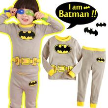 2105 boys girls Spider Man super man set children s clothing full pants shirts Pijamas Baby