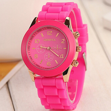 2015 Geneva Fashion Quartz Watch Women Analog Jelly Casual Sport Watch For Women Men Unisex Outdoor Relojes Free Shipping