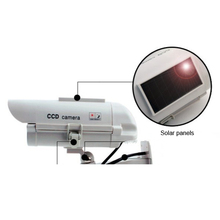Fake Dummy Solar Camera Waterproof Powered Security Outdoor Indoor CCTV Camera Red Blinking LED 