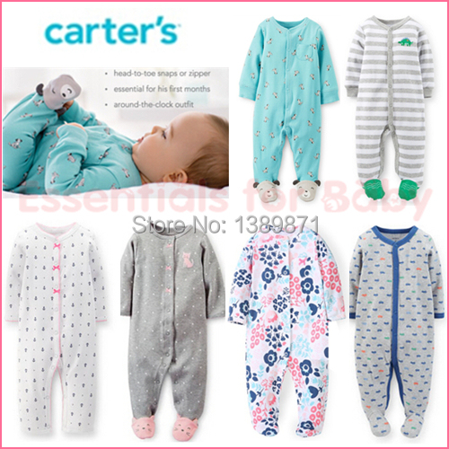 2015 new Original Carters Baby Girls Boys Pajamas 100 cotton brand jumpsuits meninas clothes babies newborn