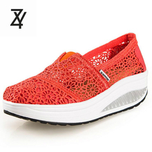 2016 New Slimming Shoes Women Fashion Hollow Out Casual Shoes Women Fitness Lady Swing Shoes Summer Factory Whose Top Quality