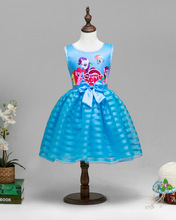 cartoon dress girl summer Fashion My Little Pony Dresses Princess Party Costume Children Clothes Summer Sleeveless Clothing