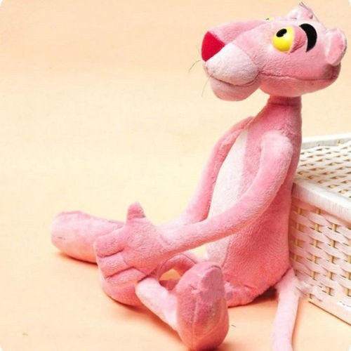 38cm Child Gift Cute Naughty Pink Panther Plush Stuffed Doll Toy Baby Dolls Home Car Decor Color Pink TI23W01