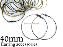 500pc/lot antique brass bronze french circle hooks earring