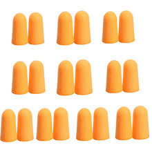 10Pairs Soft Orange Foam Ear Plugs Tapered Travel Sleep Noise Prevention Earplugs Noise Reduction For Travel